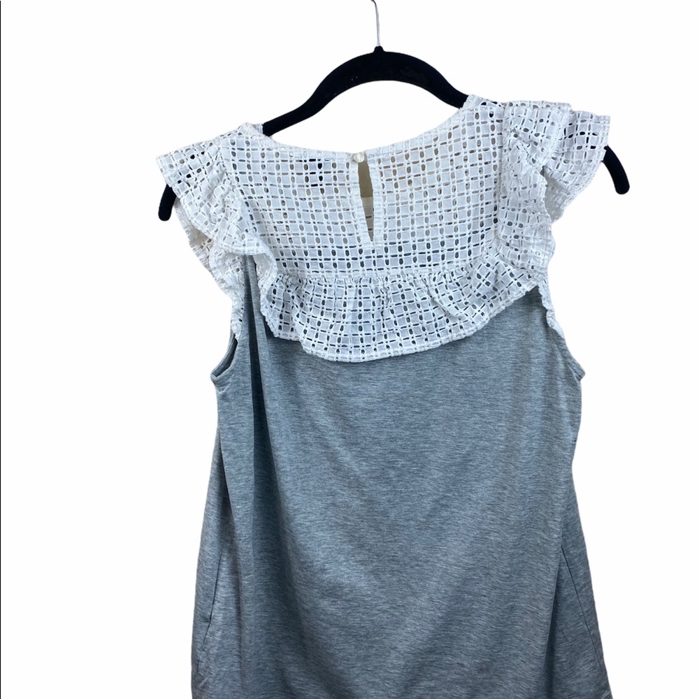 J Crew Ruffle Bib Top - Picture 4 of 4